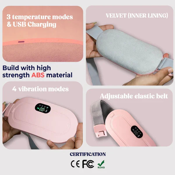 Pickly Period Cramp Relief Heater & Massager – 3 Heat & 3 Massage Modes